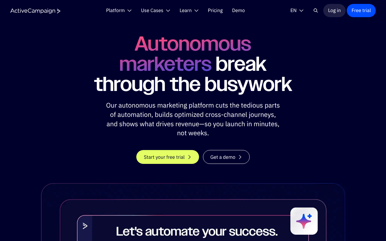 ActiveCampaign screenshot 1