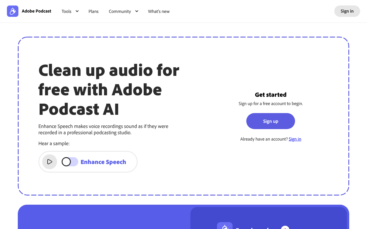Adobe Podcast Enhance screenshot 1