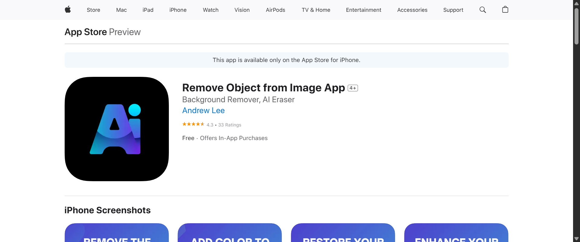 AI Photo Enhancer & Face Editor (App) screenshot 1