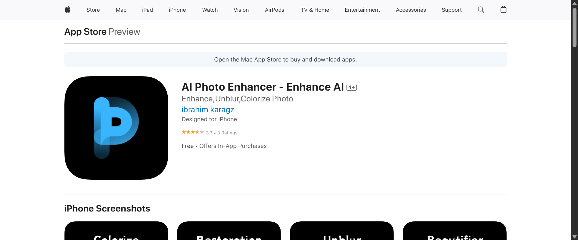 AI Photo Enhancer: Filter Art (App) screenshot 1