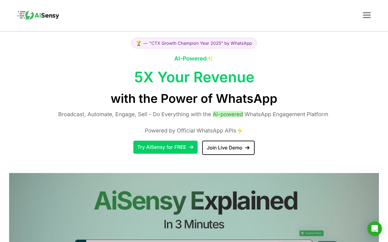 AISensy screenshot 1