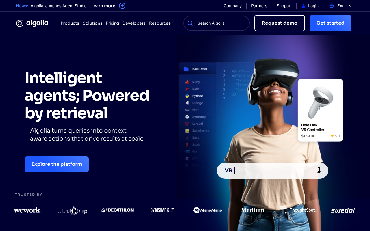 Algolia screenshot 1