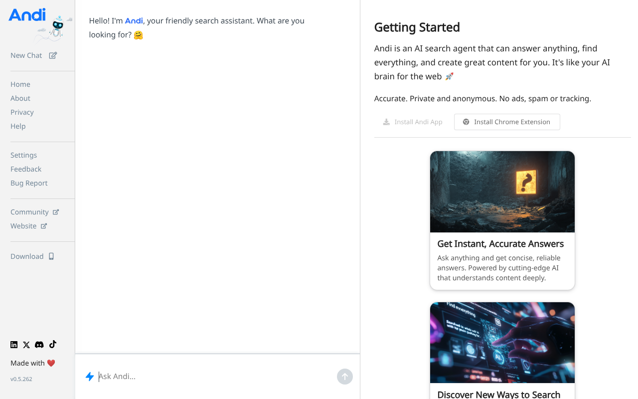 AndiSearch screenshot 1