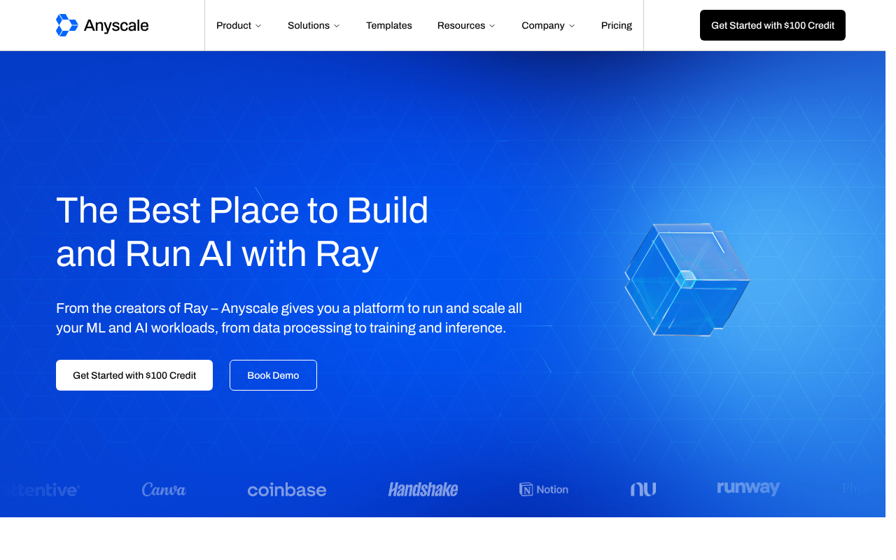 Anyscale screenshot 1