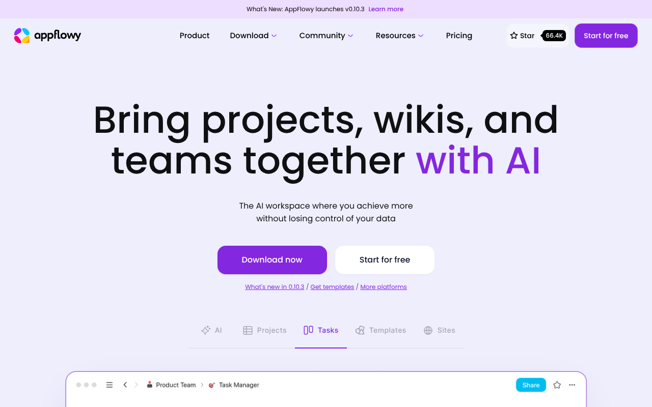 AppFlowy screenshot 1