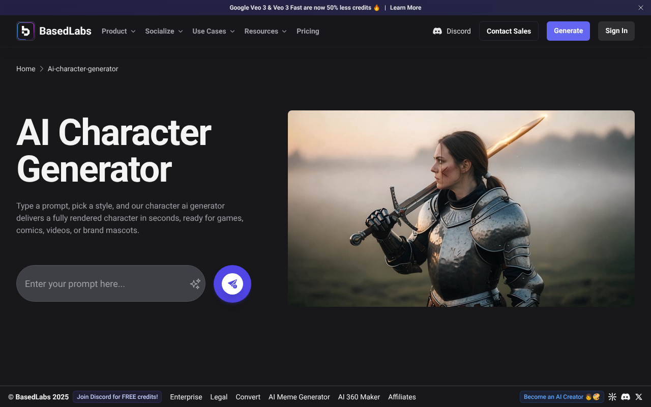 BasedLabs AI Character Generator screenshot 1