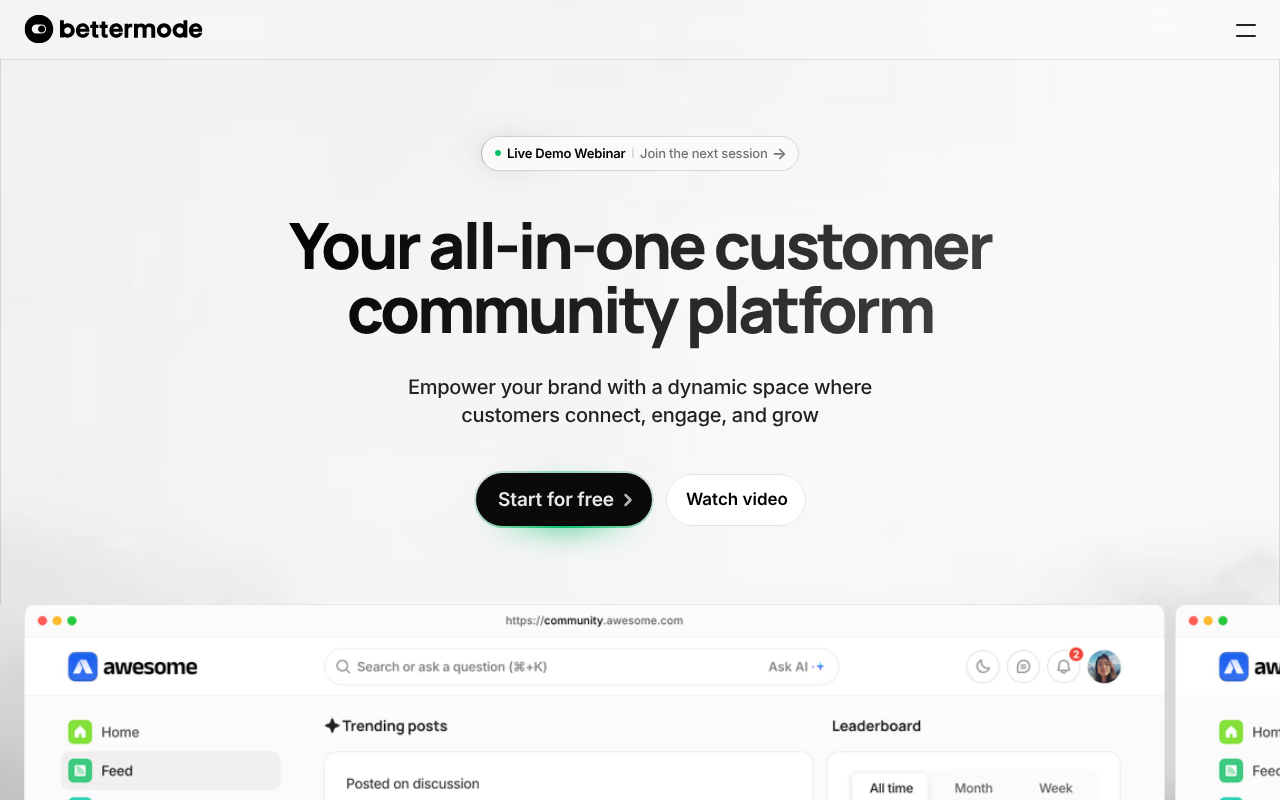 Bettermode screenshot 1