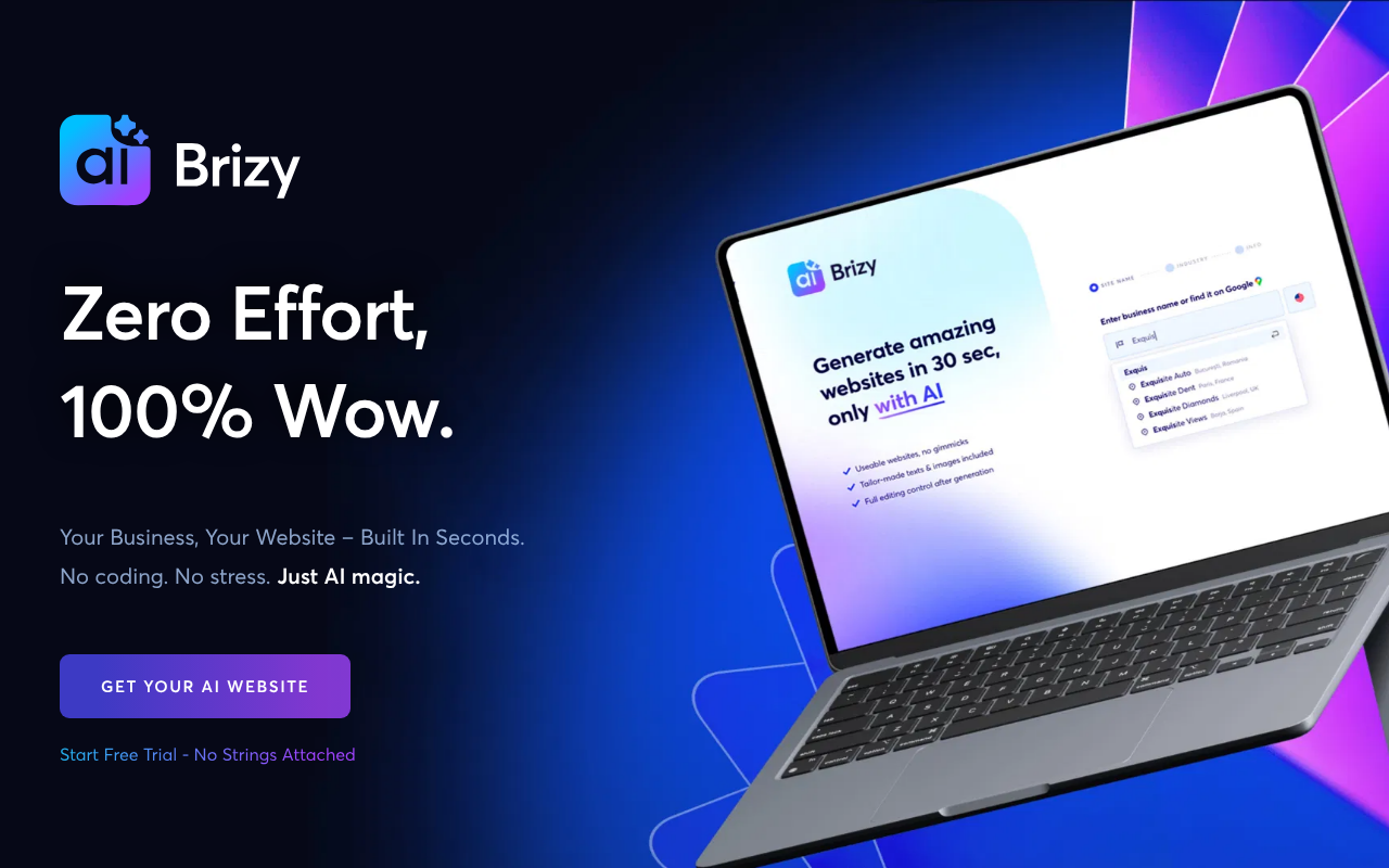 Brizy AI Website Builder screenshot 1