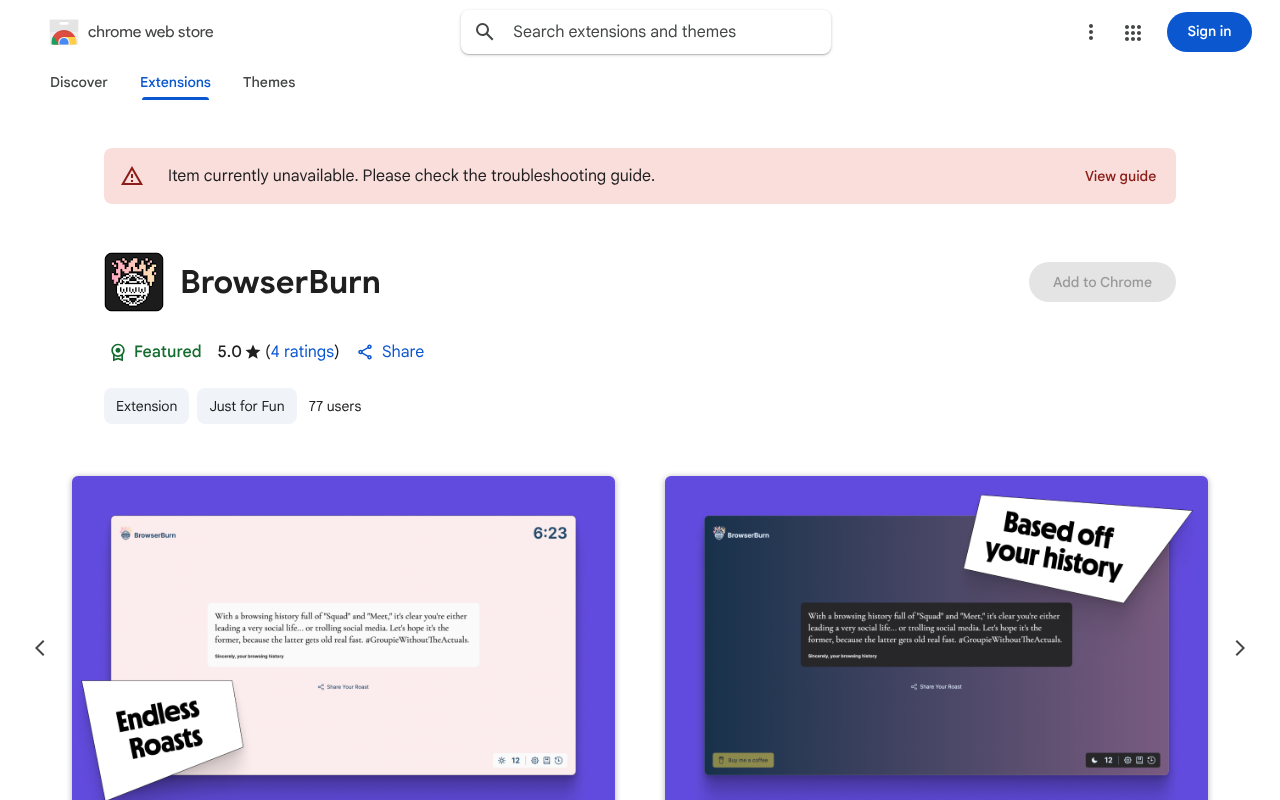 Browserburn screenshot 1