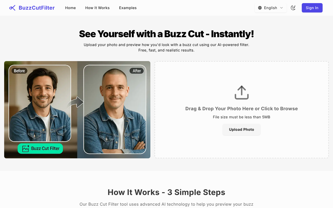Buzzcut Filter screenshot 1