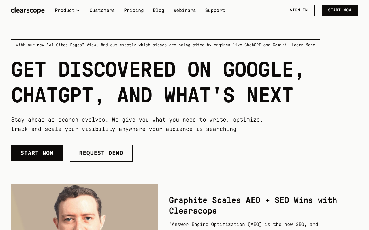 Clearscope screenshot 1