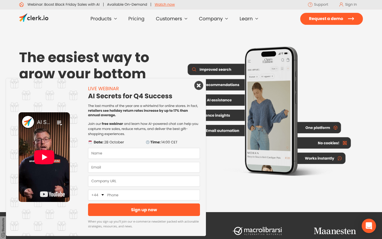 Clerk.io screenshot 1
