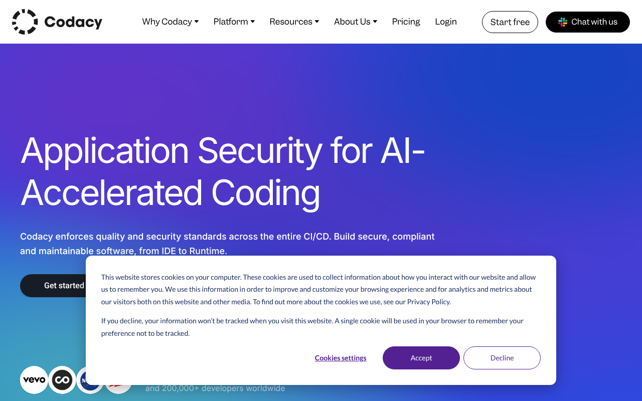 Codacy screenshot 1