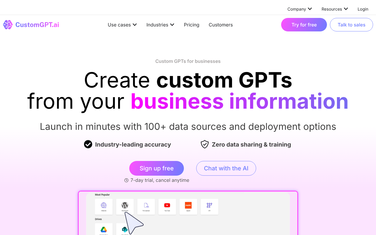 CustomGPT screenshot 1