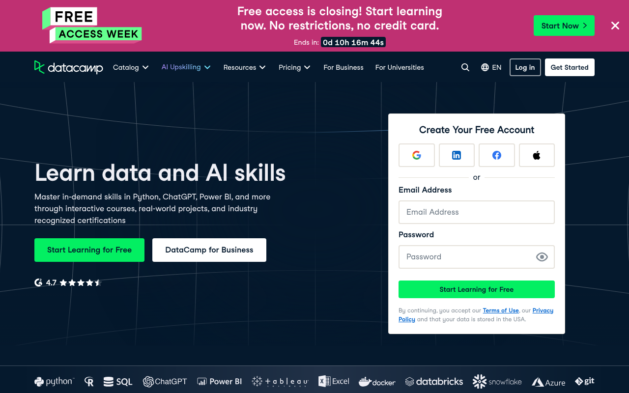 DataCamp screenshot 1