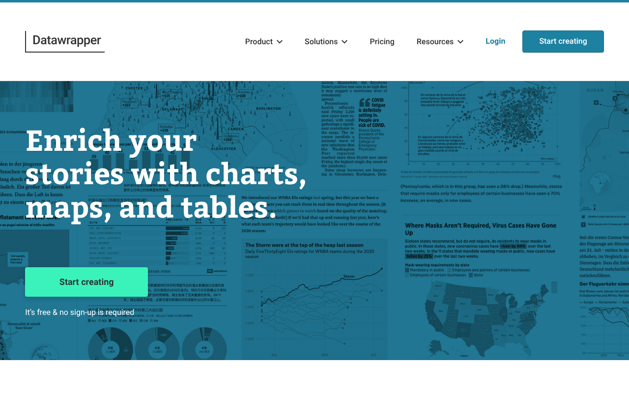 Datawrapper screenshot 1