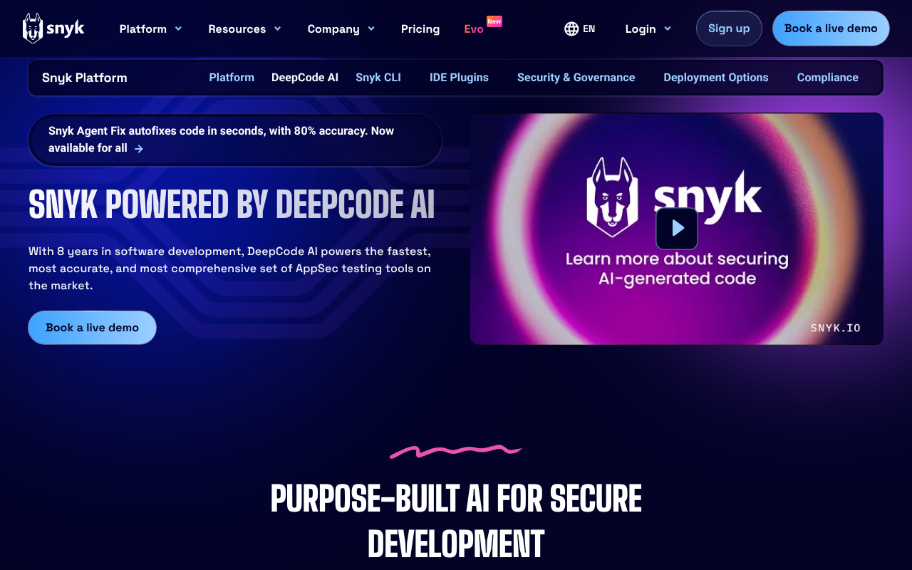 DeepCode AI (now Snyk Code) screenshot 1