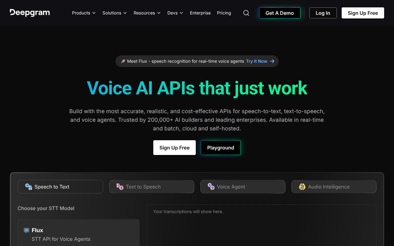 Deepgram screenshot 1