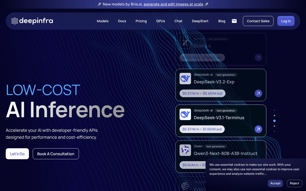 DeepInfra screenshot 1