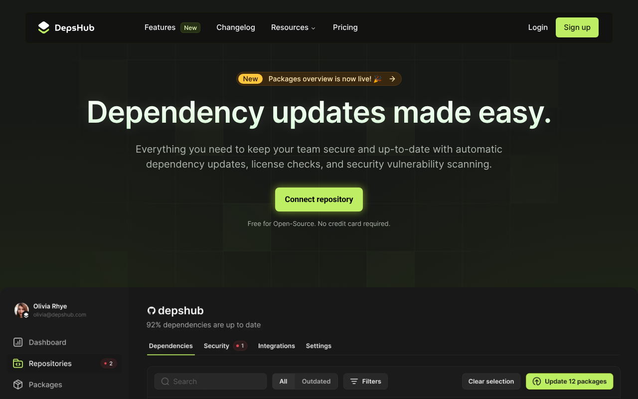 DepsHub screenshot 1