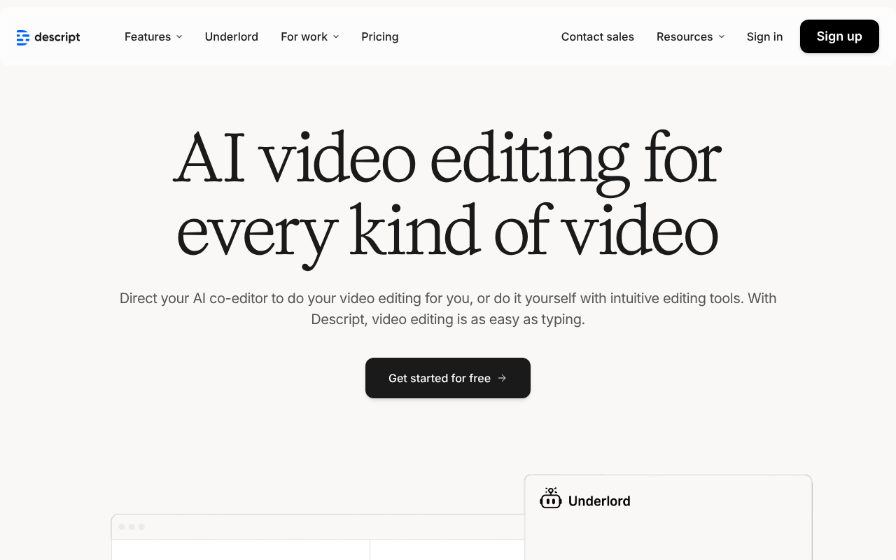 Descript screenshot 1