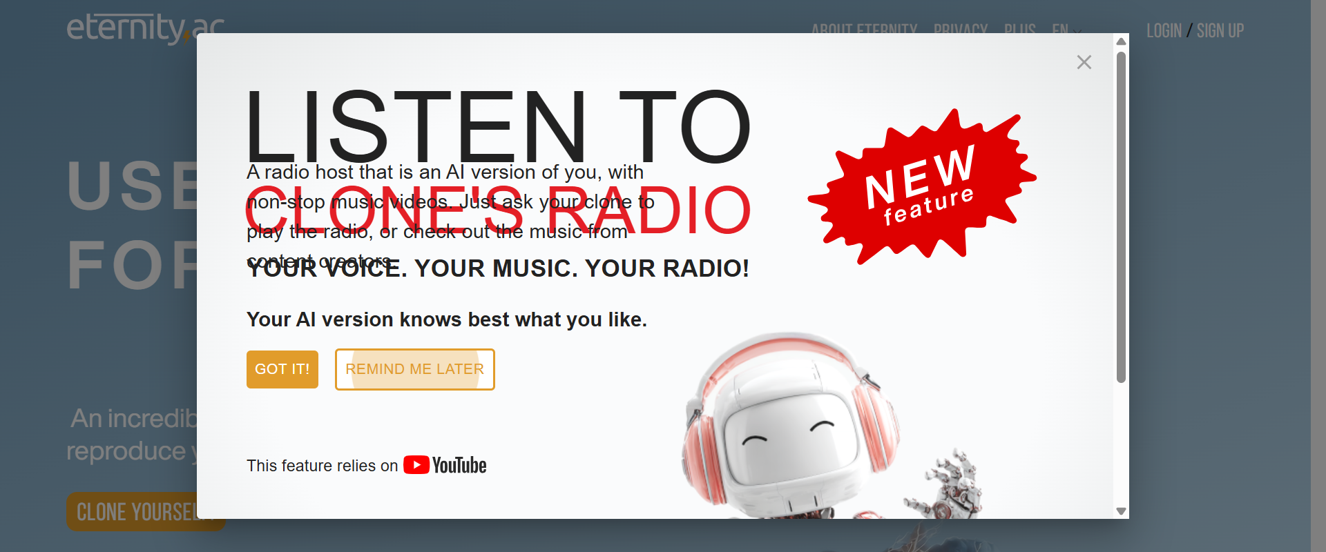 Eternity.ac screenshot 1