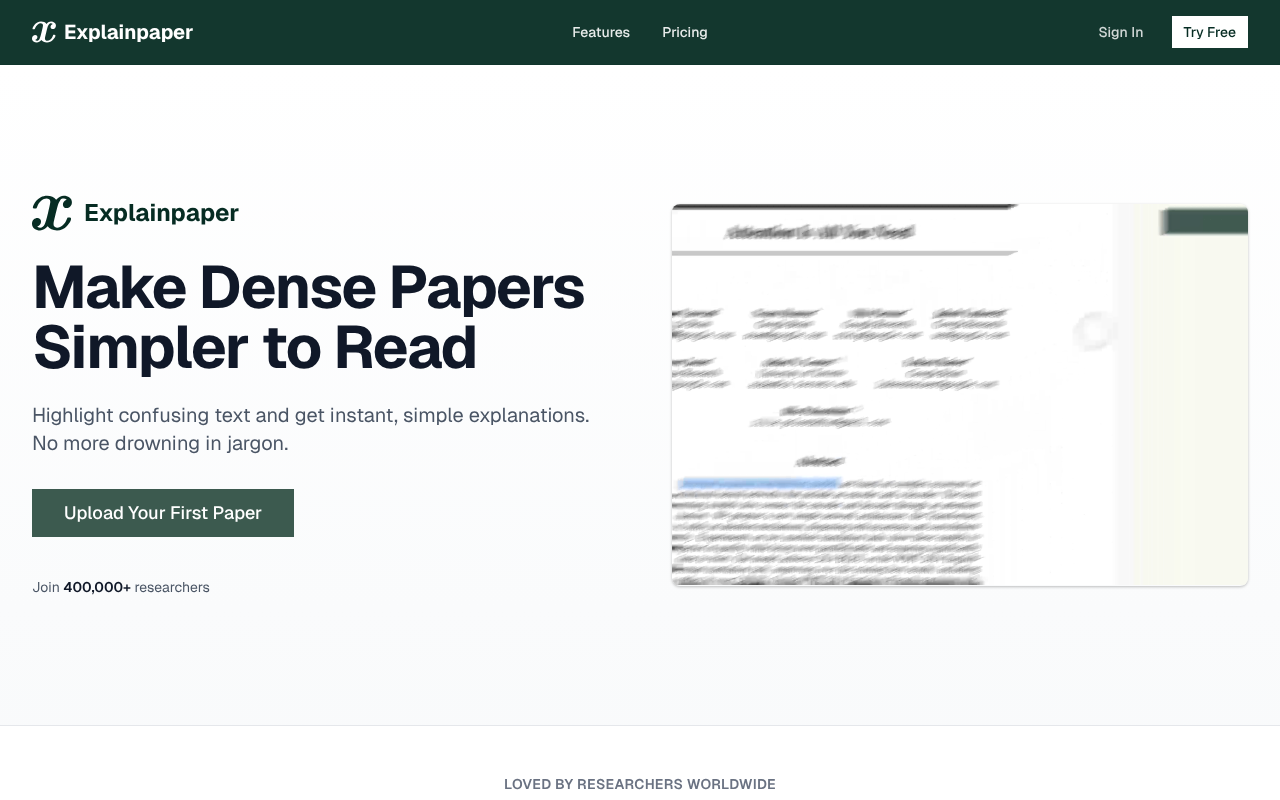 ExplainPaper screenshot 1
