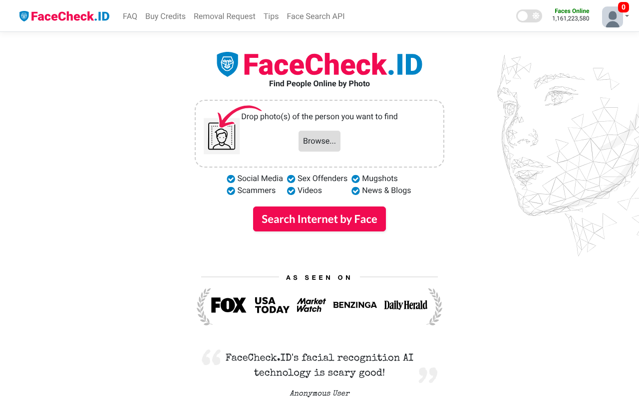 FaceCheck.ID screenshot 1