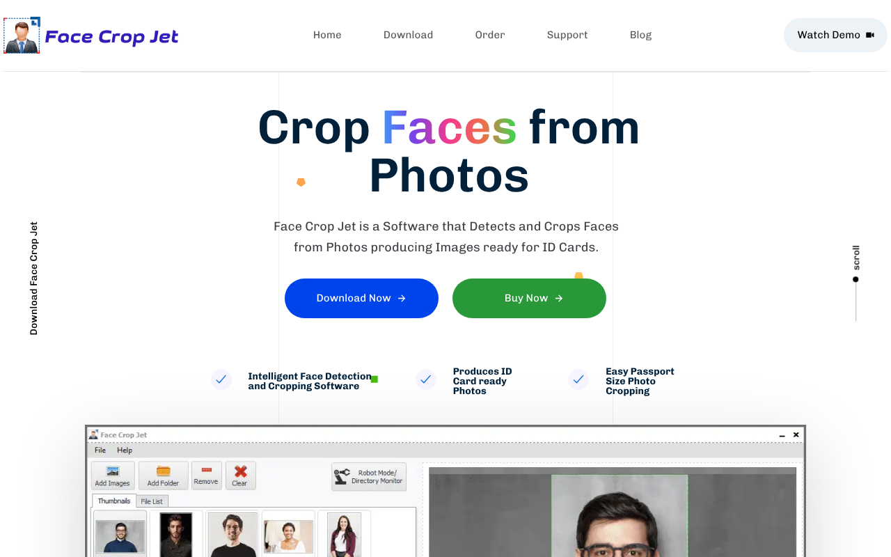 FaceCropJet screenshot 1