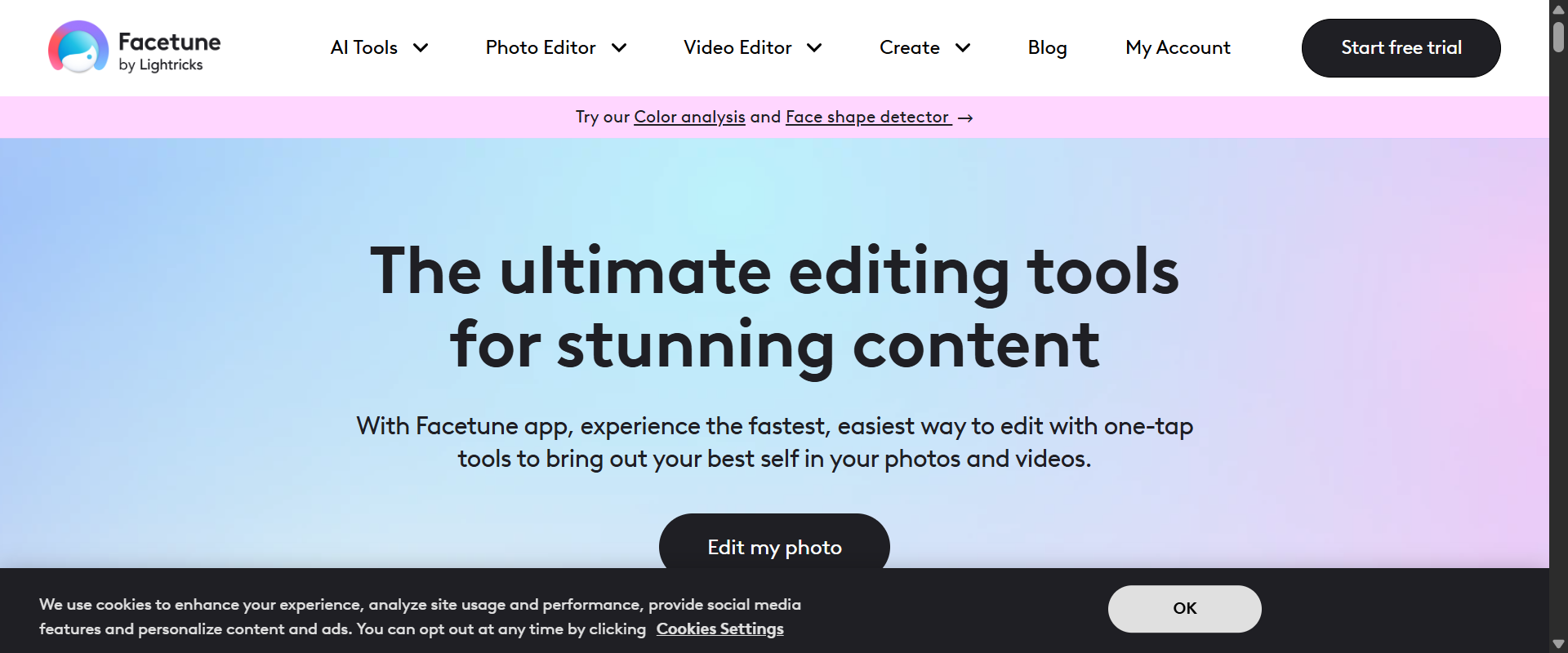 Facetune screenshot 1