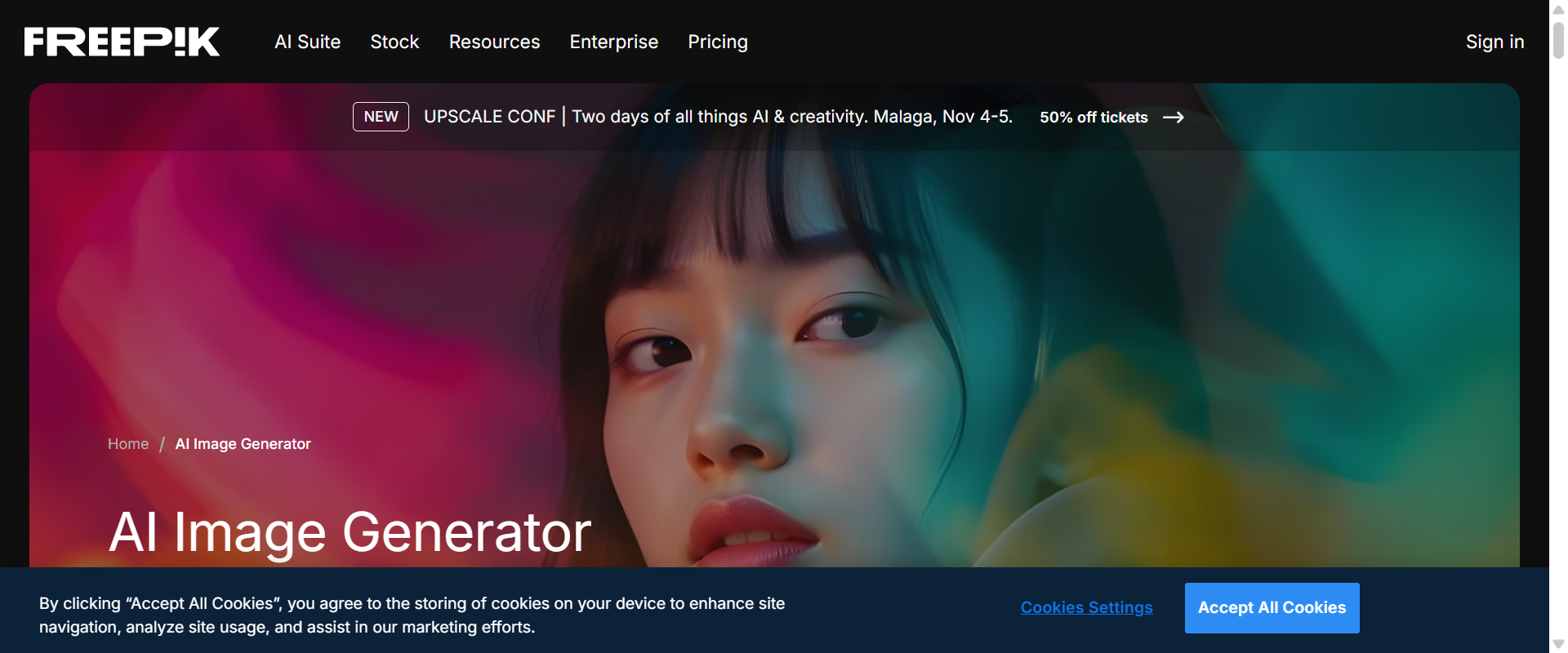 Freepik AI Image Generator screenshot 1