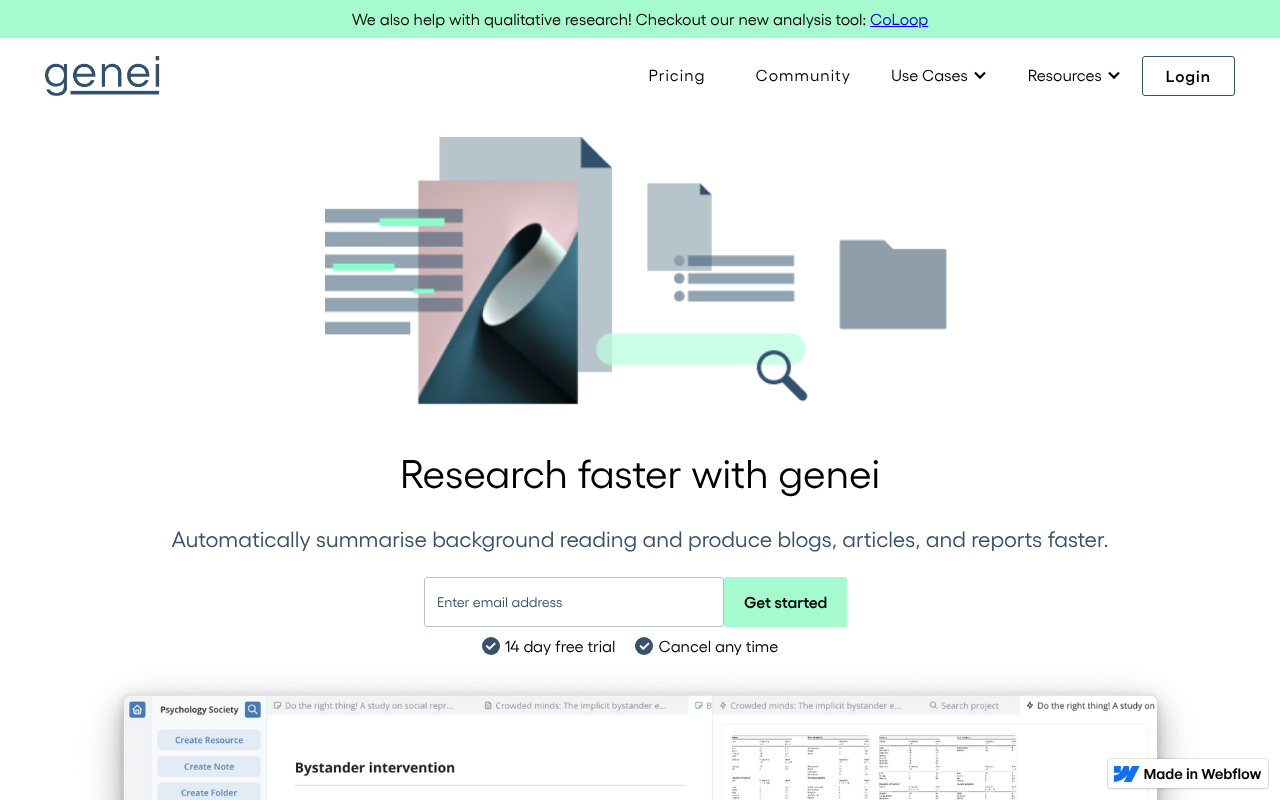 Genei screenshot 1