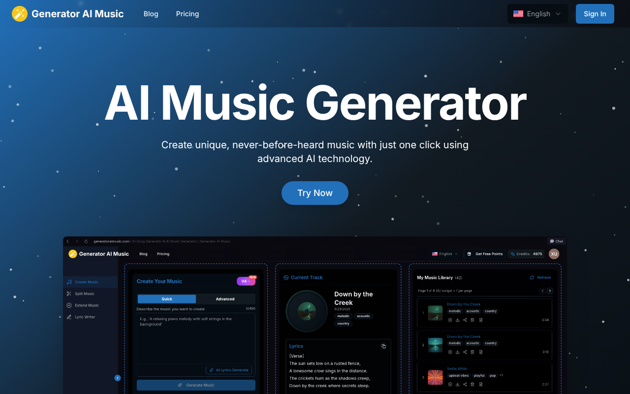 Generator AI Music screenshot 1