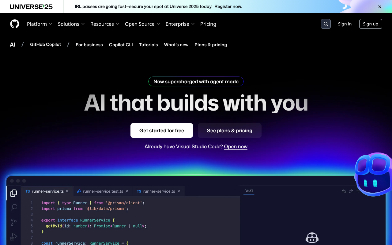 GitHub Copilot screenshot 1