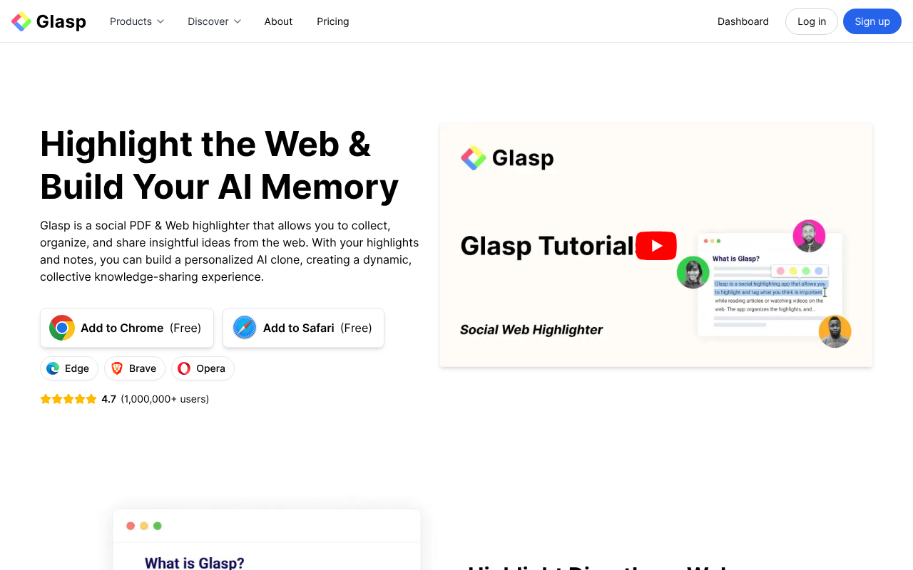 Glasp screenshot 1