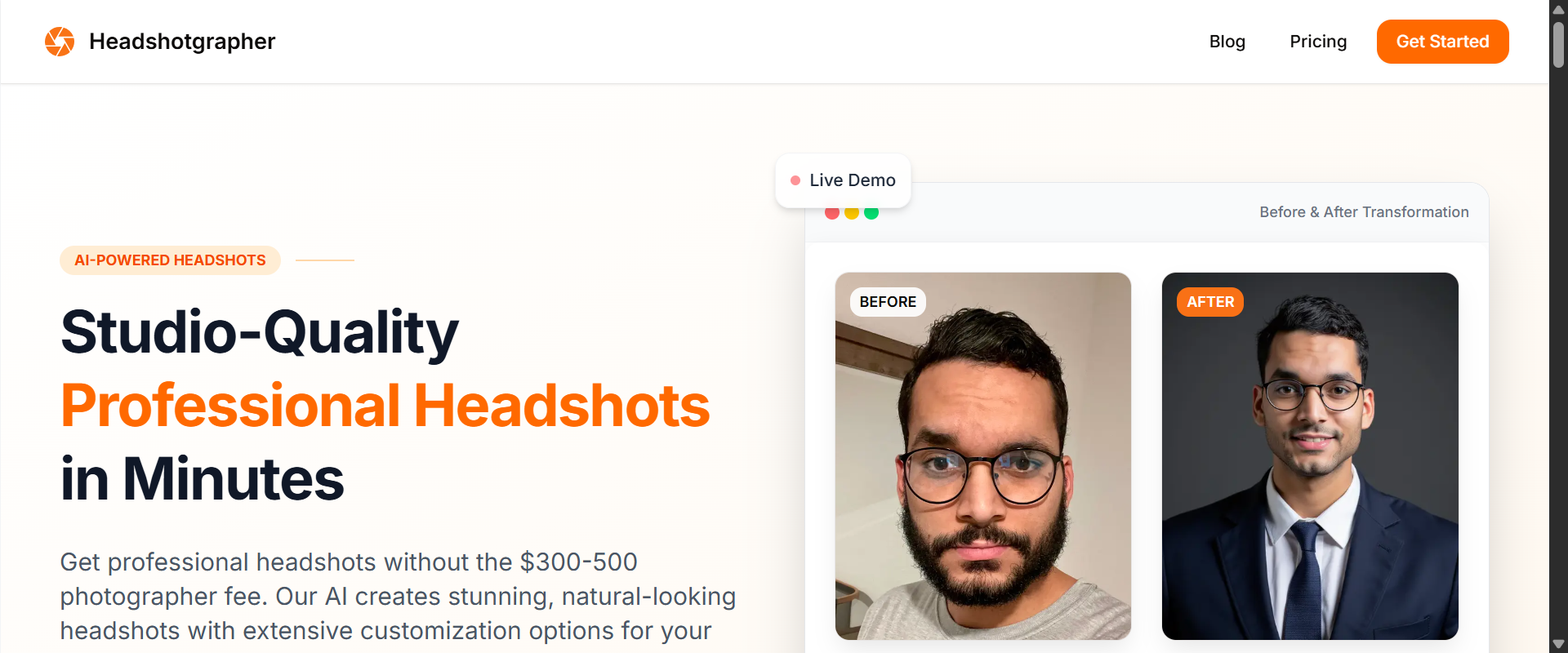 HeadshotGrapher screenshot 1