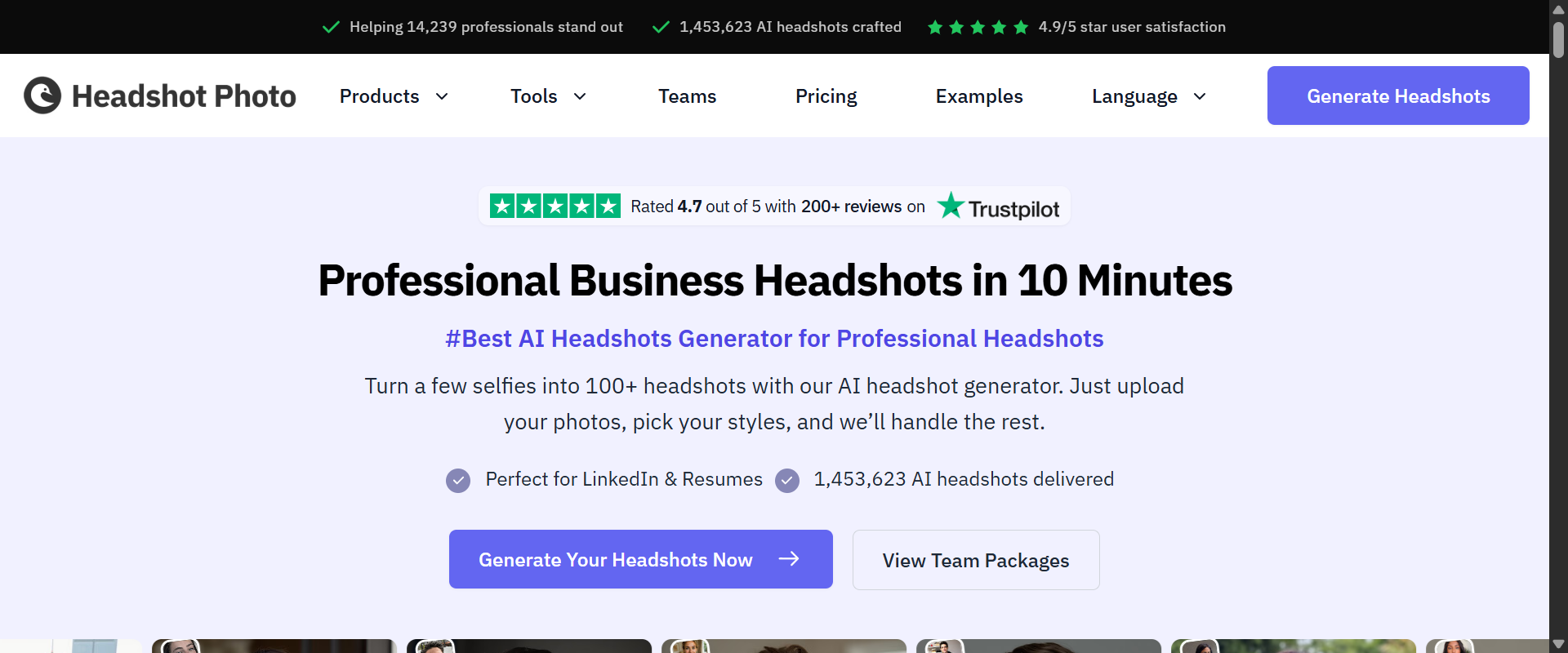 HeadshotPhoto.io screenshot 1