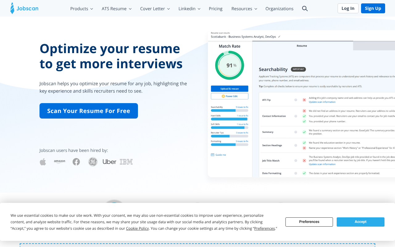 Jobscan screenshot 1