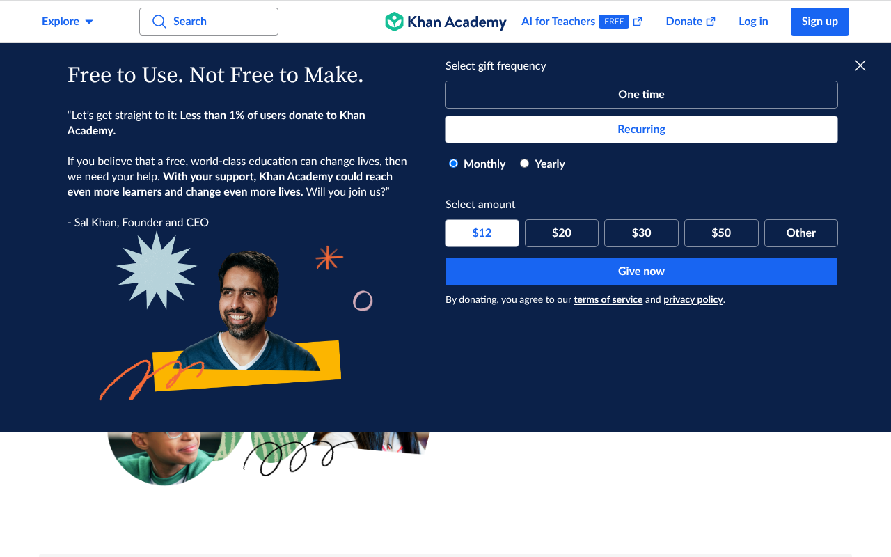 Khan Academy screenshot 1