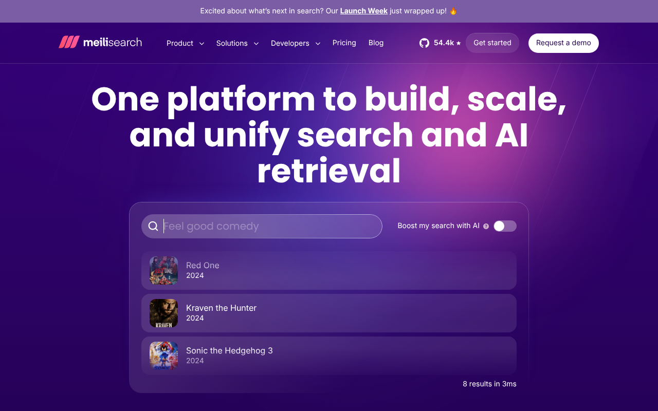 Meilisearch screenshot 1