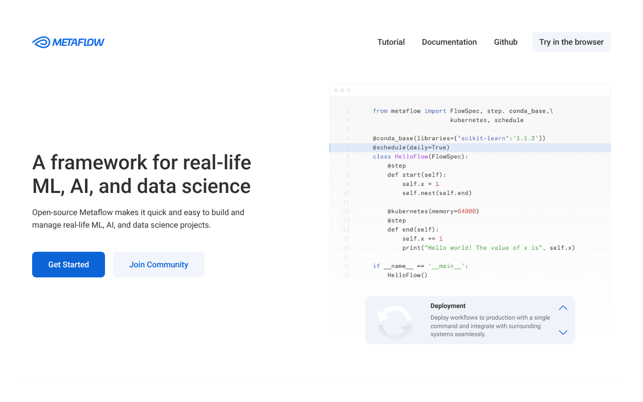 Metaflow screenshot 1