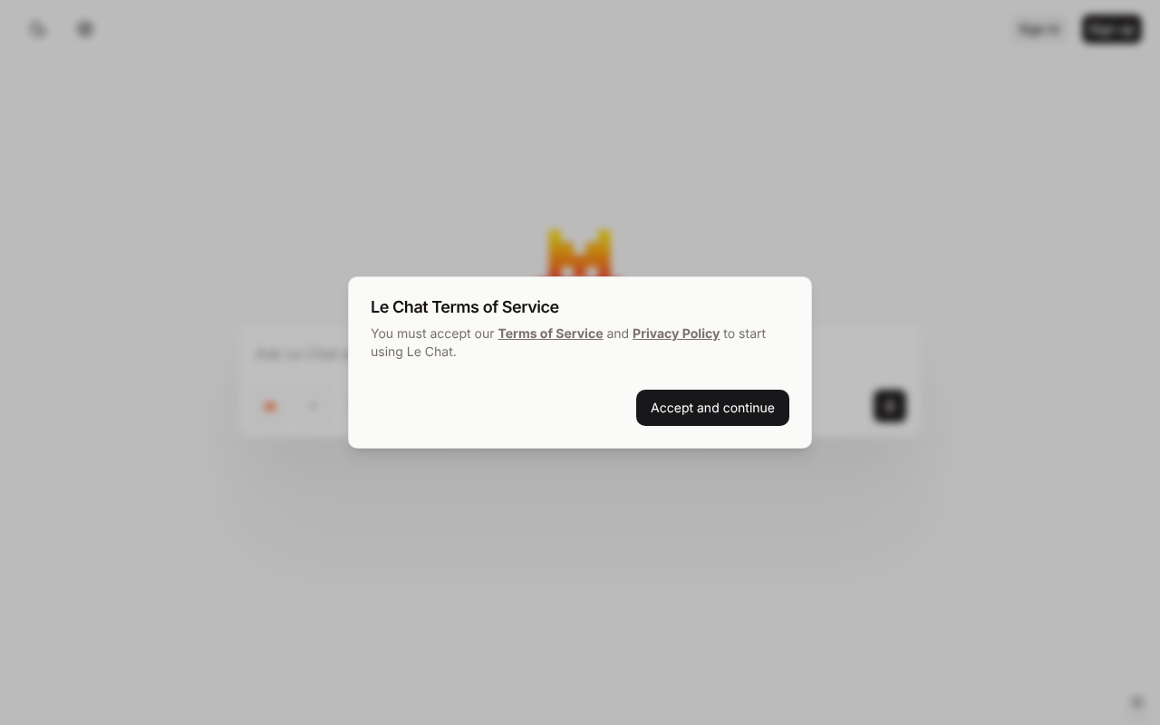 Mistral AI Chat screenshot 1
