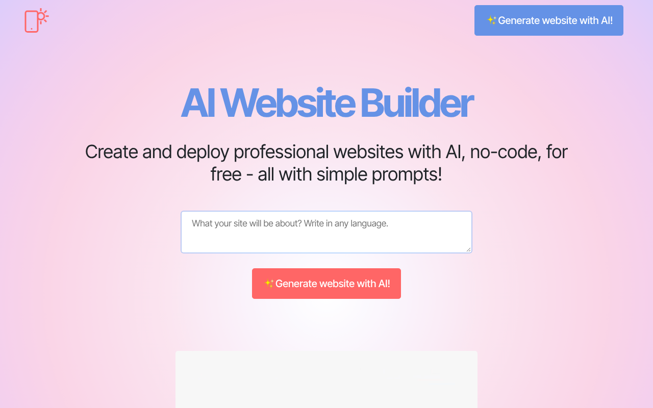Mobirise AI Website Builder screenshot 1