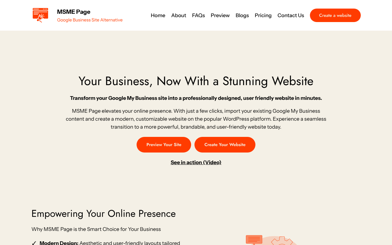 MSME.page screenshot 1