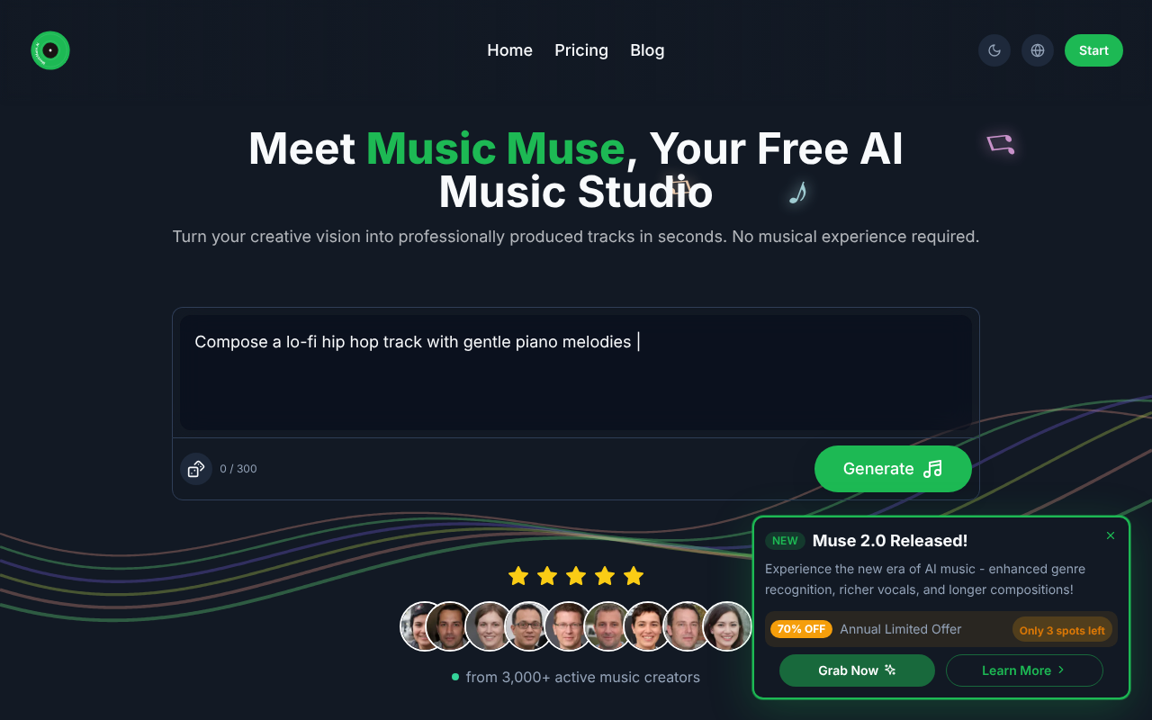 MusicMuse AI screenshot 1