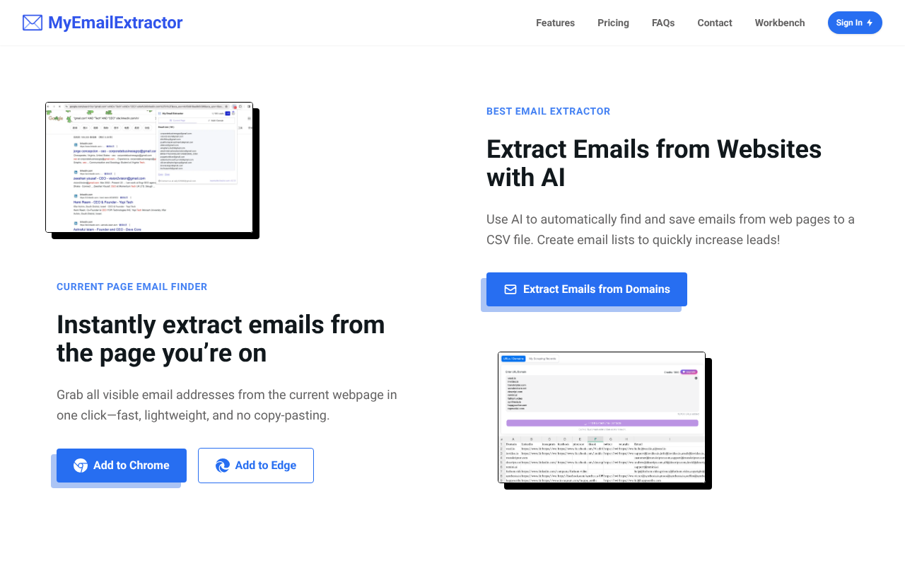 MyEmailExtractor screenshot 1