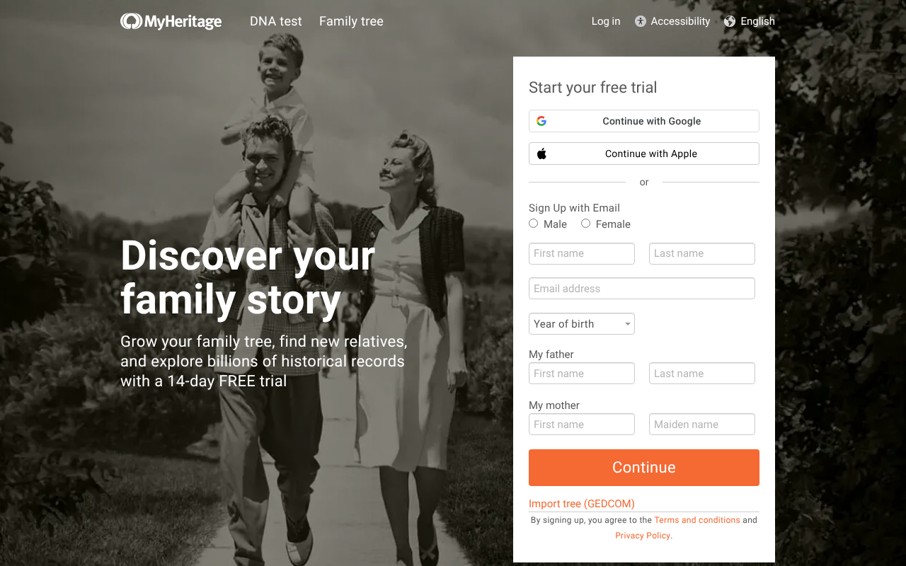 MyHeritage screenshot 1