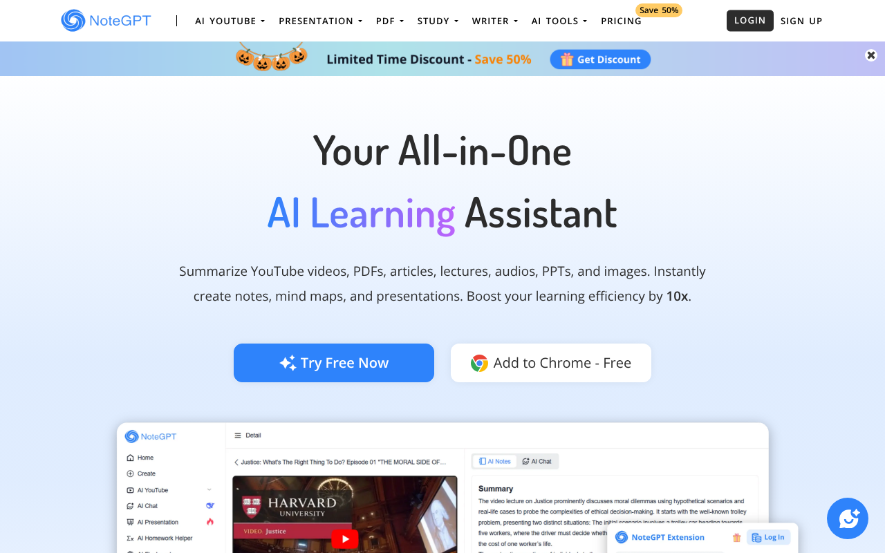 NoteGPT screenshot 1