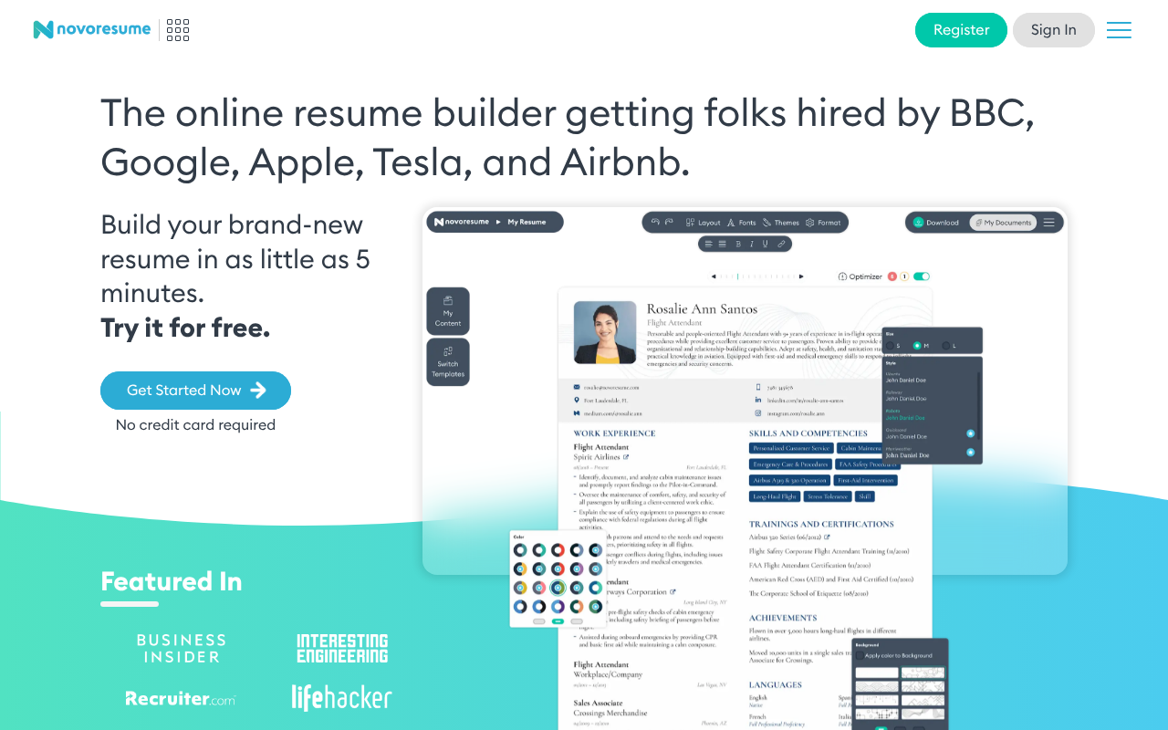 Novorésumé screenshot 1