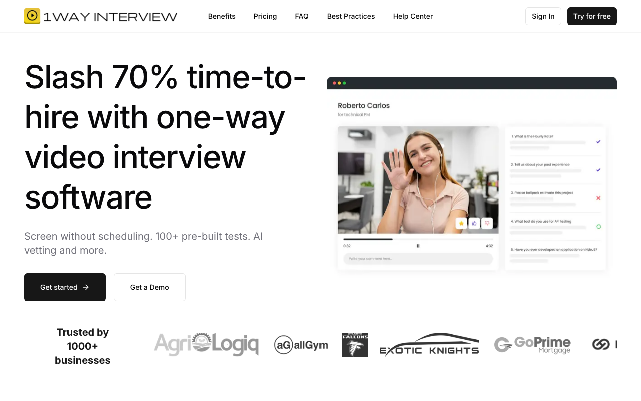 OneWayInterview screenshot 1